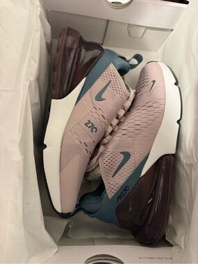 Nike Women’s Air Max 270 Sneakers - Pink with Teal Accents